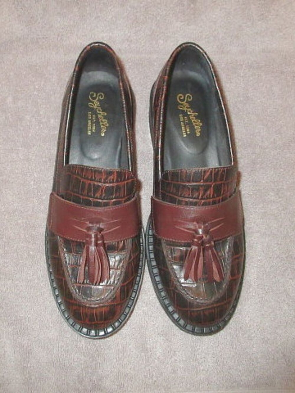 Seychelles Leather Shoes Size 9 Chunky Platform Lug Sole Penny Loafers Final Cal